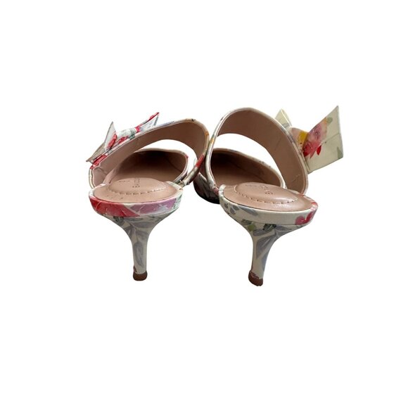 BANDOLINO Floral Kitten Mules Heels Size 7 NEW NWOB - Picture 10 of 10